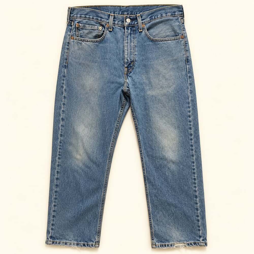 Levi’s 505 W34 L29 Medium Wash Distressed Straight Leg Jeans